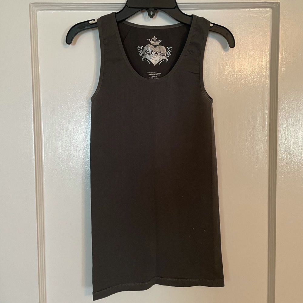 Charcoal gray tank top